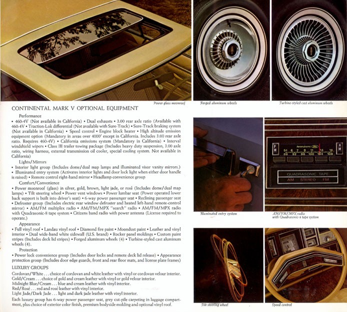 1977 Lincoln Continental Mark V Brochure Page 12